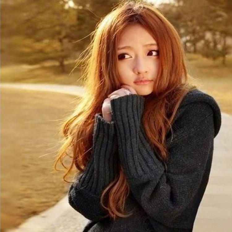 Корейские девушки с рыжими волосами