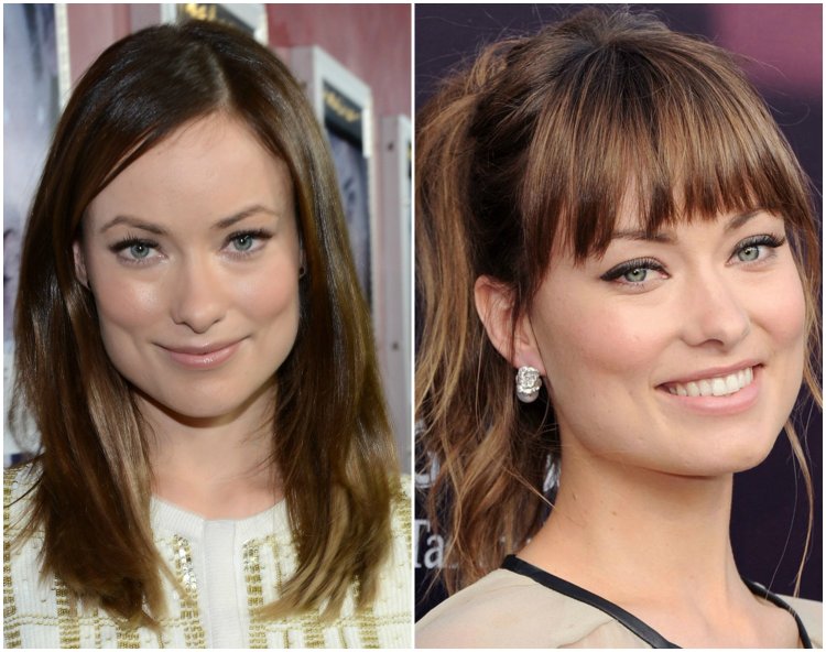 Челка на широкий лоб