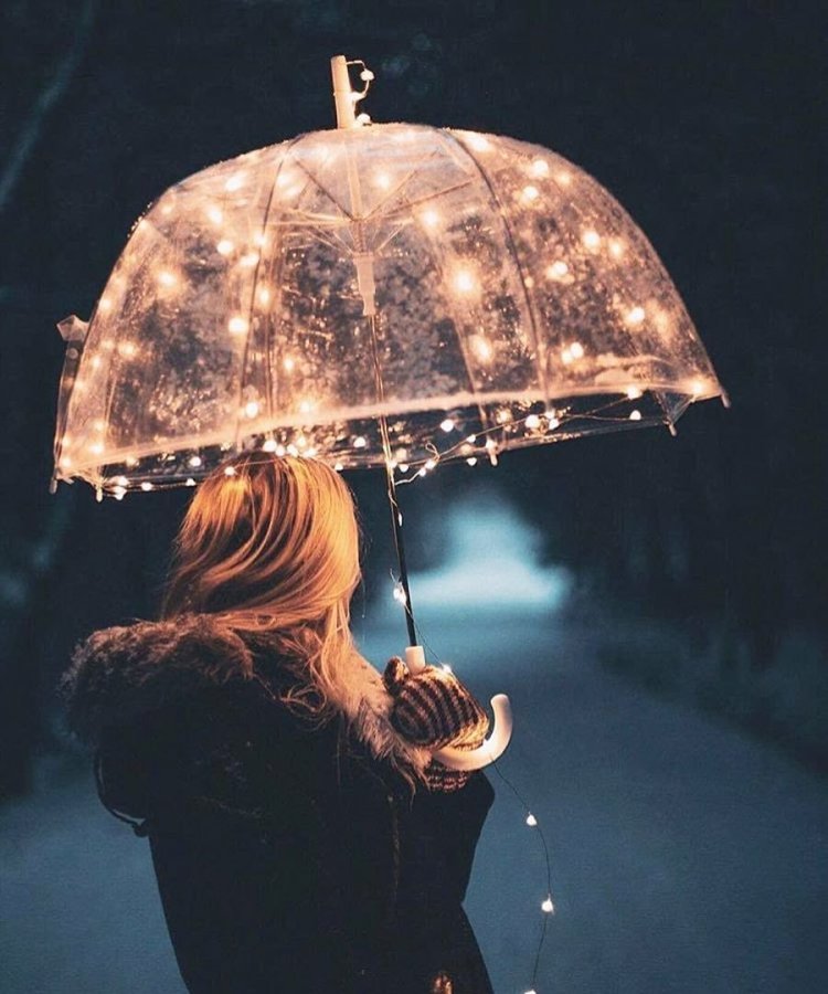 Фотосессия с прозрачным зонтом