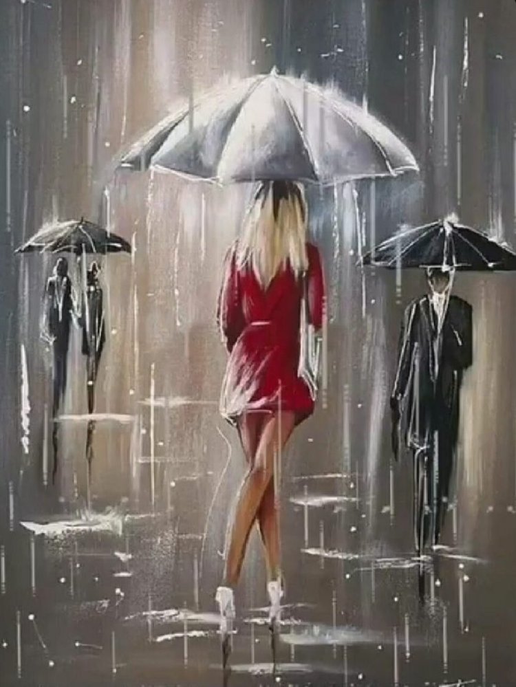 Женщина под зонтом