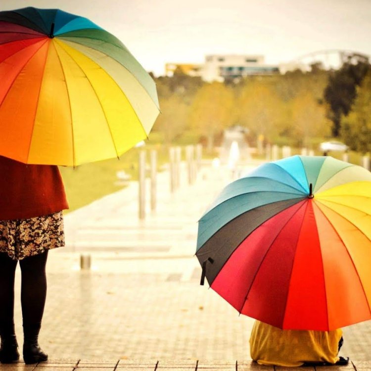 Радужный зонт непогода