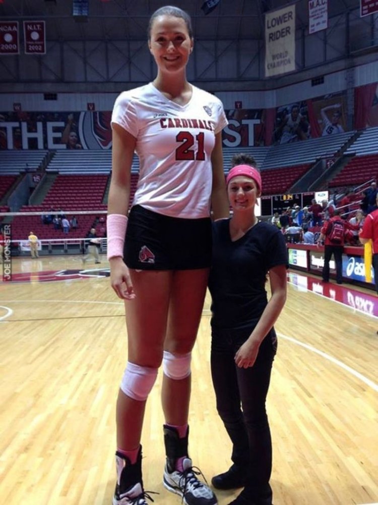 Tall волейболистки Рейчел Крамер