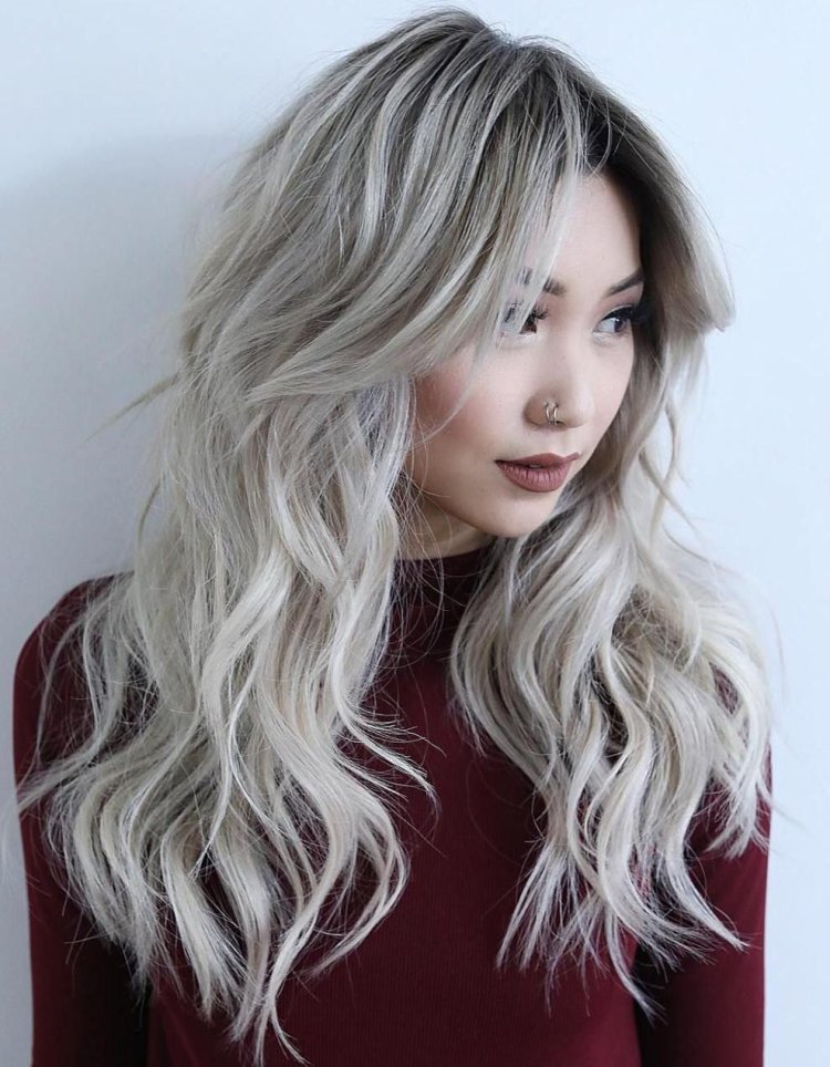 Пепельный цвет волос для брюнеток