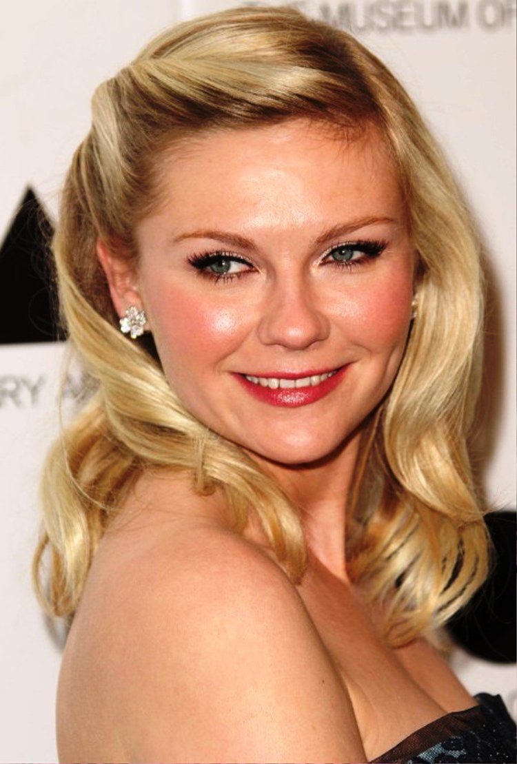 Кирстен Данст лицо