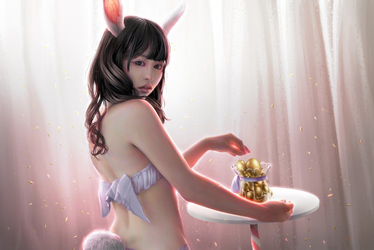 Девушка с ушками