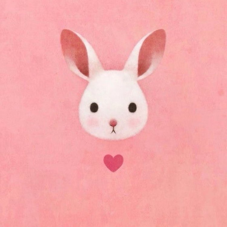 Розовый фон с зайчиками