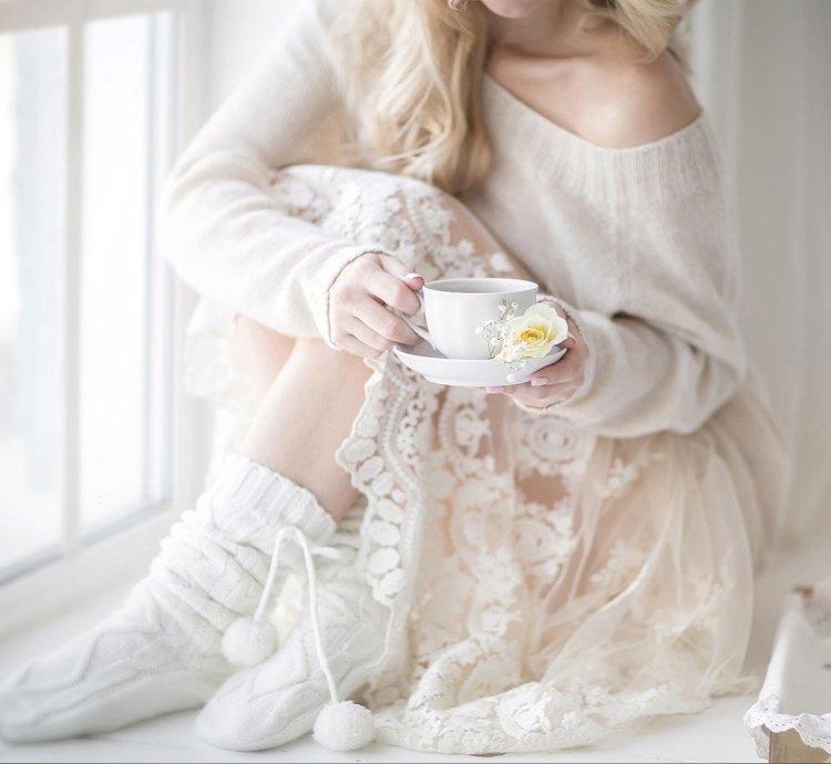 Девушка утро нежность