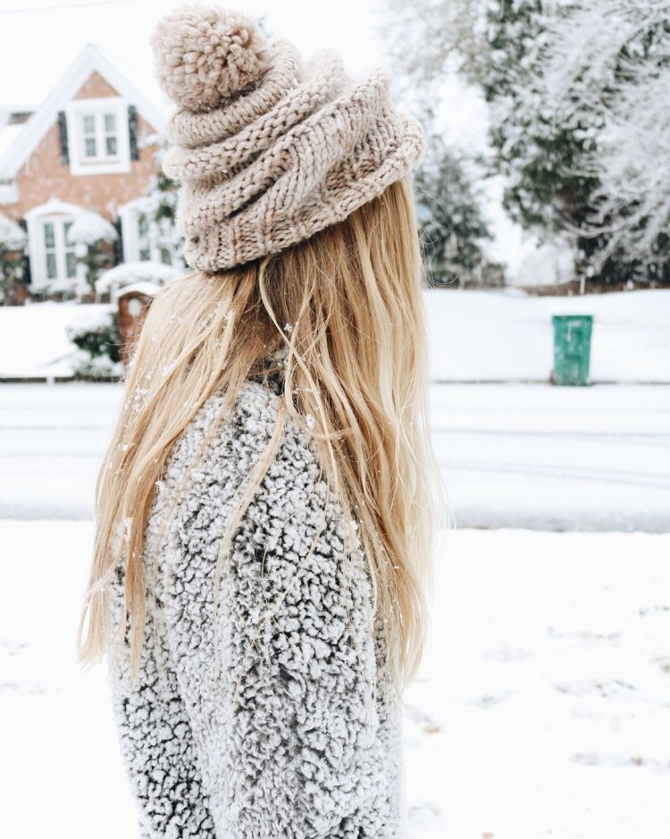 Блондинка зима