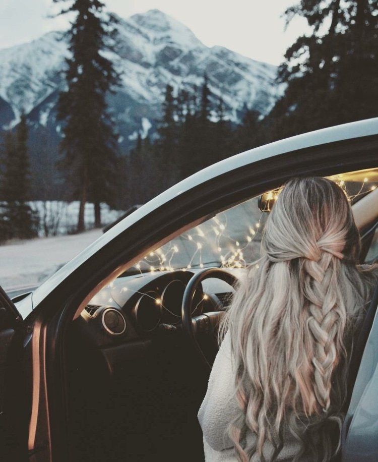 Блондинка зимой