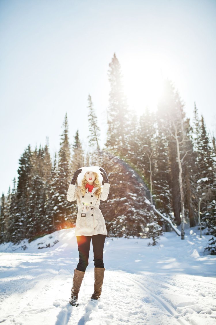 Блондинка зимой