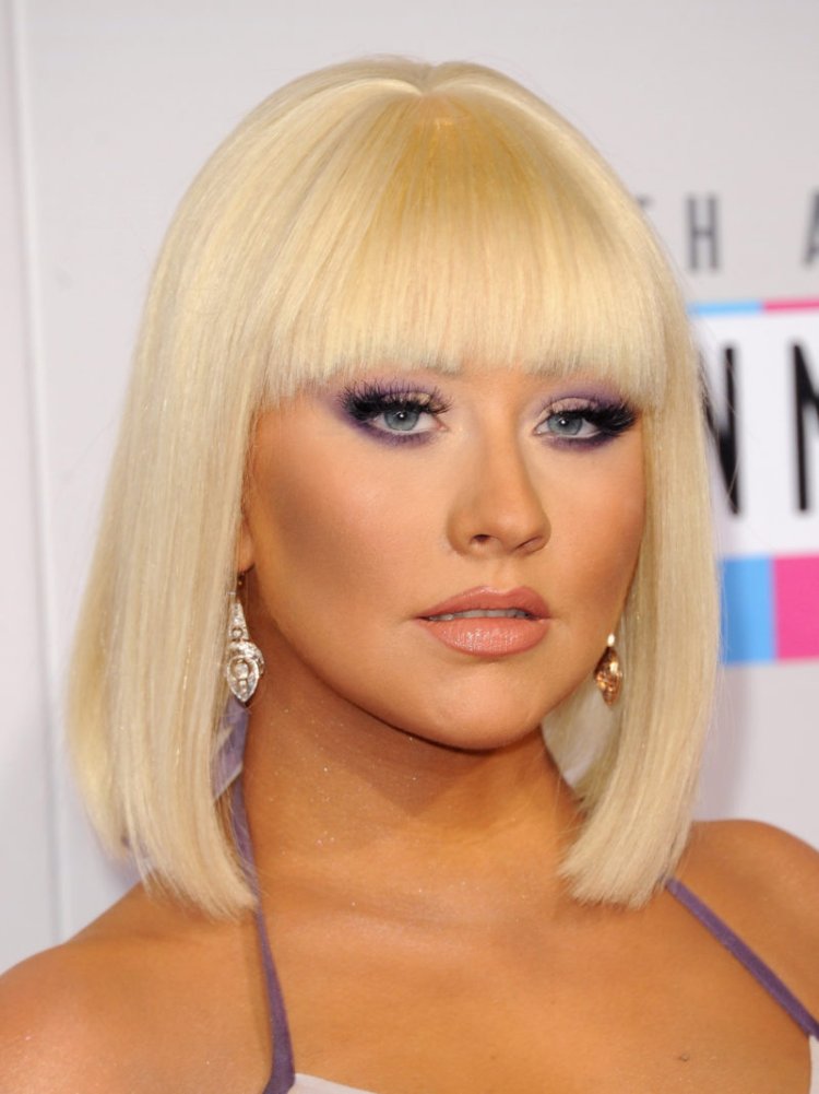 Кристина Агилера стрижка каре