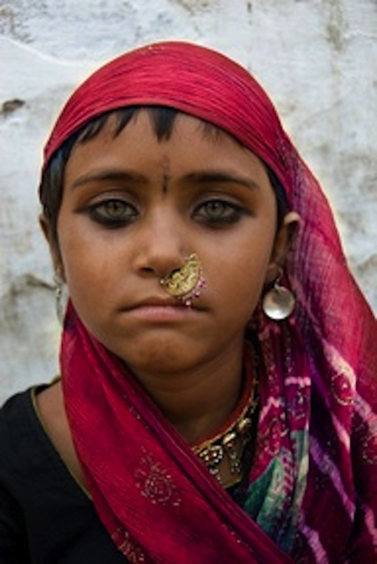 Индуска с голубыми глазами