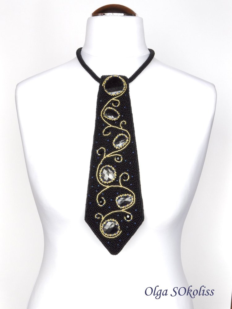 Бисерный галстук