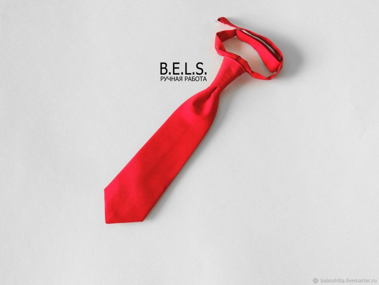Галстук детский красный