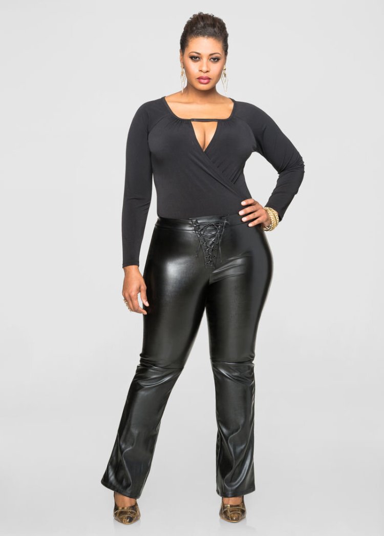 Кожаные штаны для полных женщин