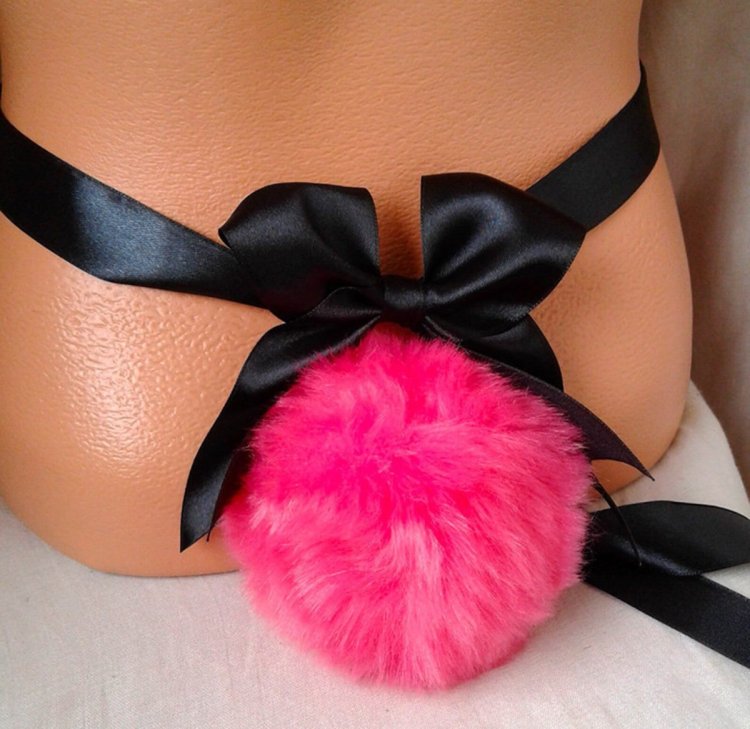 Анальная пробка кроличий хвостик