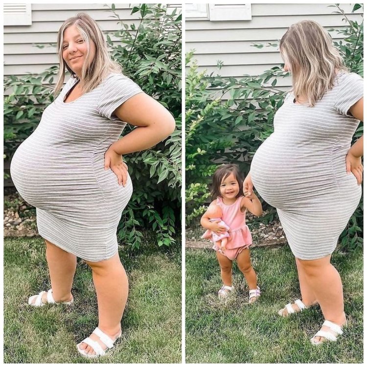 Девочка с большим животом