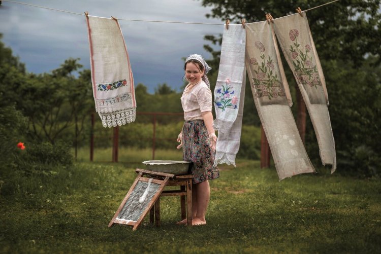 Стирка в деревне