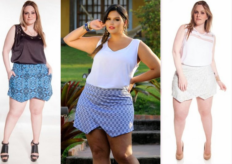 Юбка-шорты женские для полных