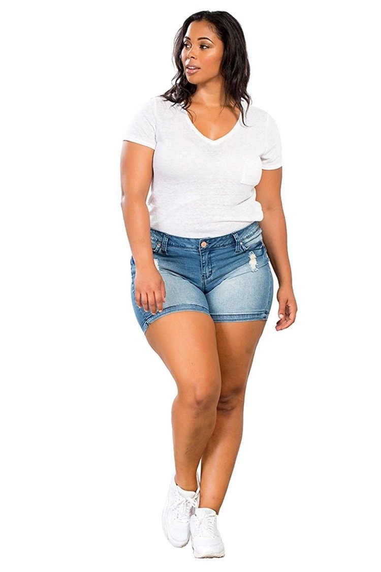 Короткие шорты плюс сайз