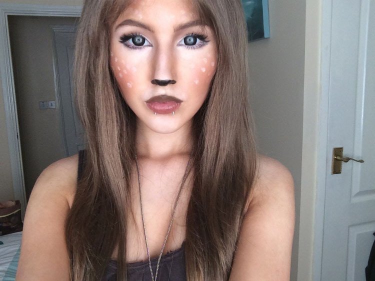 Макияж Оленьи глаза