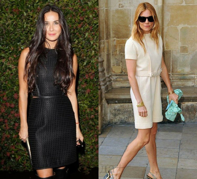 Деми Мур фигура перевернутый треугольник