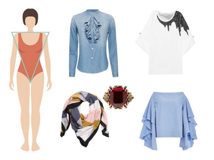 Кофты для фигуры перевернутый треугольник