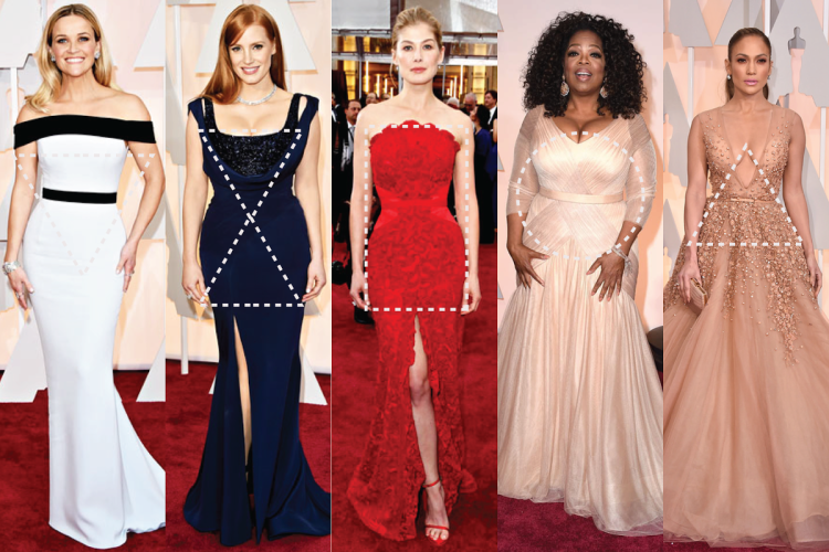 Знаменитости с фигурой треугольник