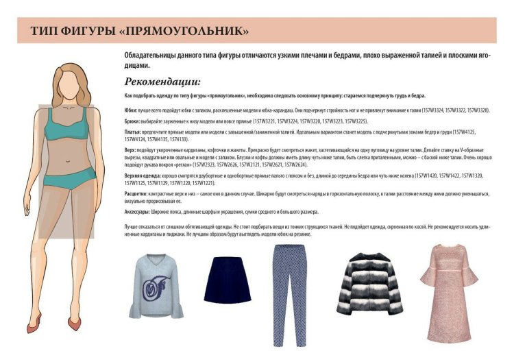 Одежда для фигуры прямоугольник