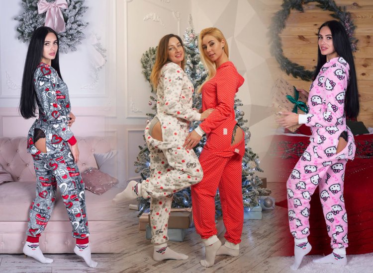 Пижама с карманом на попе