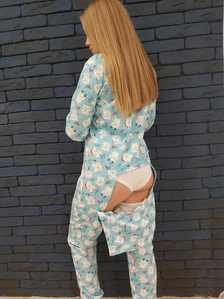 Пижама с карманом на попе