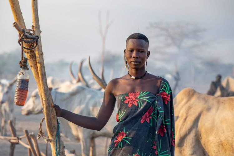 Племя динка из южного судана