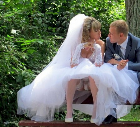 Невеста засветила