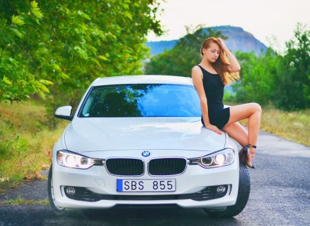 БМВ е60 с девушкой