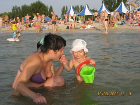 Ейский пляж Центральный в 2008г