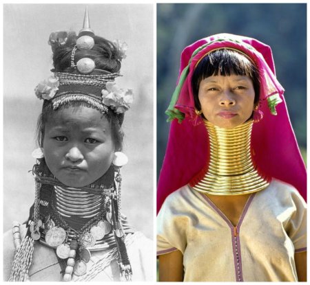 Женщины Жирафы племени Падаунг