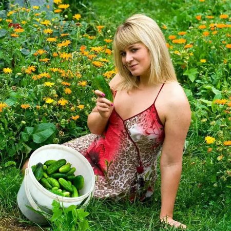 Женщина на даче