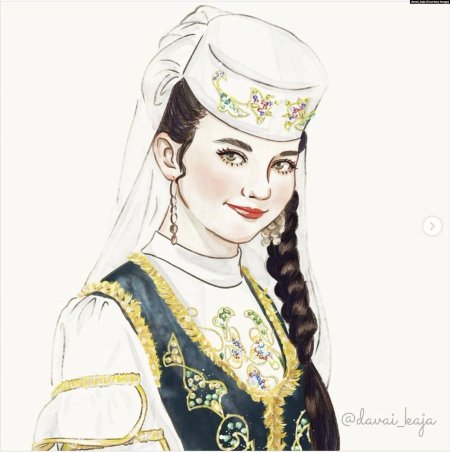 Девочка татарка рисунок