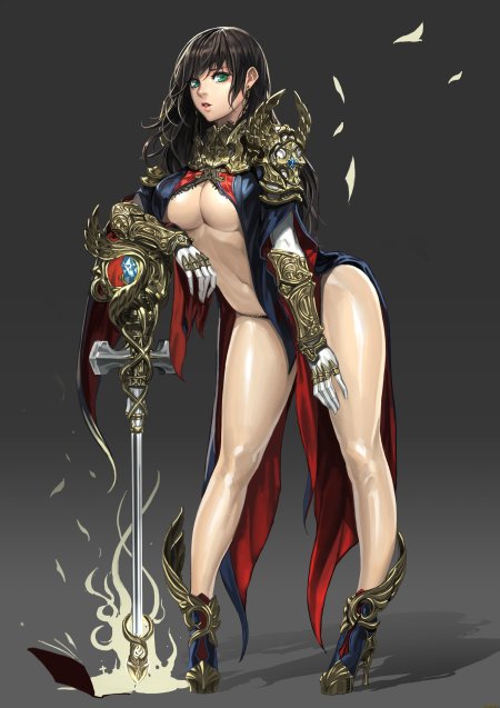 Девушка в доспехах арт