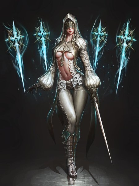 Дарк Эльф девушка ассасин