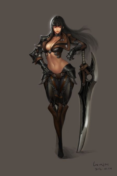 Девушка в броне арт