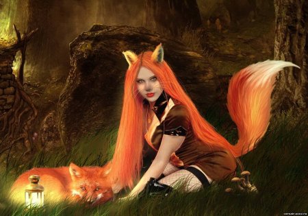 Кицунэ женщина лиса