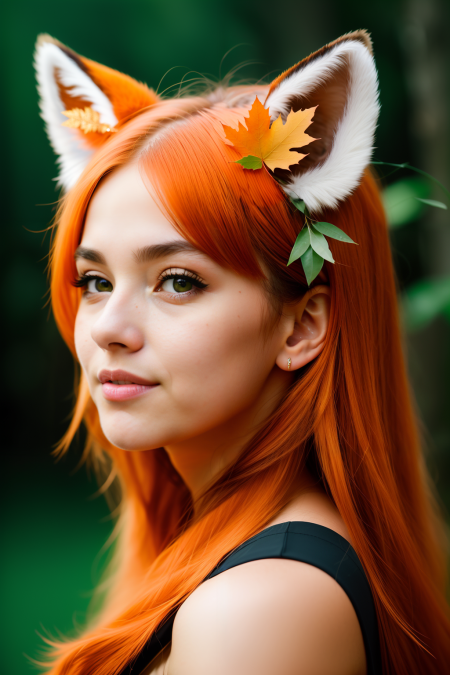 Красивая девушка лиса