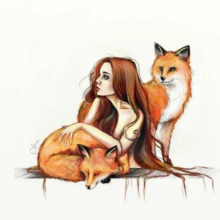 Девушка лисица