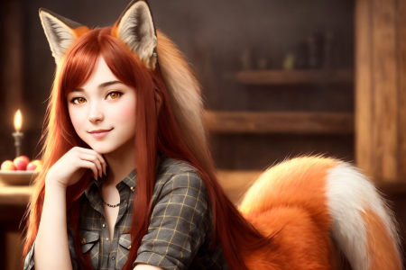 Красивые девочки лисы