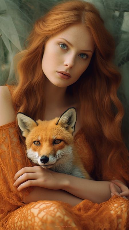 Лисий взгляд у девушки