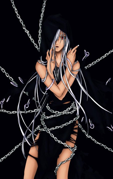 Аниме девушка в цепях