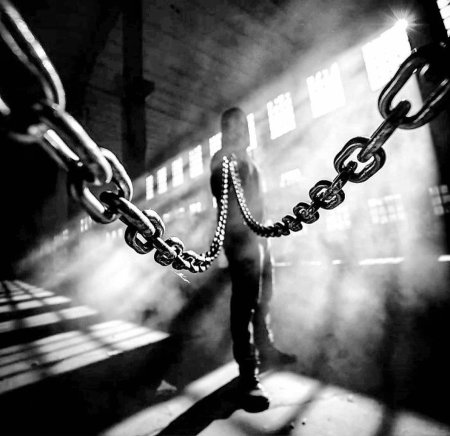 Мужчина в цепях