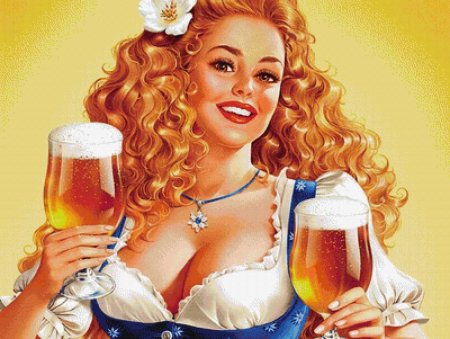 Художник Инна Кузубова пин ап пиво