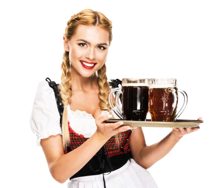 Официантка с пивом